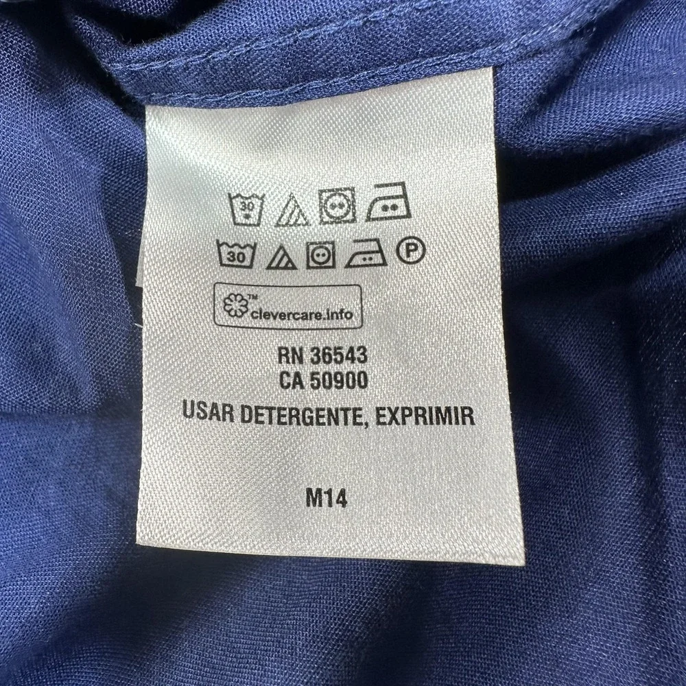Tommy‎ Hilfiger Shirt Mens Large Blue Slim Fit Stretch Geometric Button Down